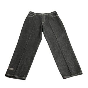 Vintage Y2K Sean John Jeans 38x33.5 Black Buckle Baggy Hip Hop Skater Streetwear